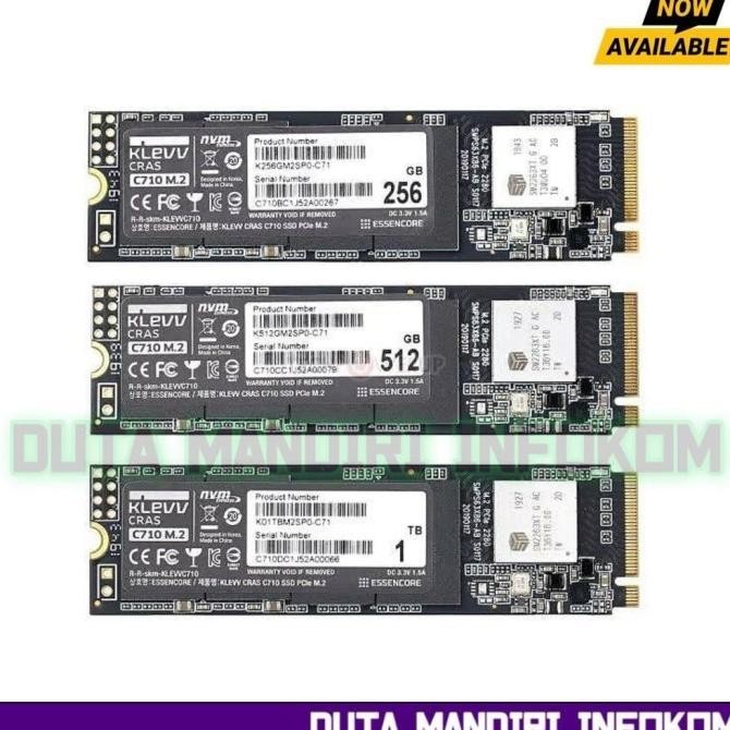 Perlengkapan Komputer Klevv Cras C710 Ssd 256Gb 512Gb 1Tb - M.2 2280 Nvme Pcie Gen3 X4  Kode 578