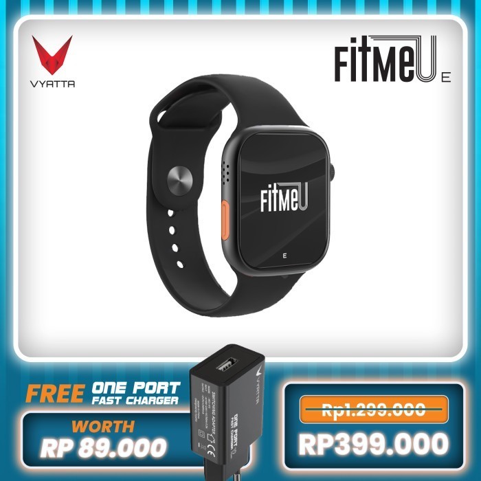 Vyatta Fitme U Smartwatch Hi Res Screen 2.09" Bluetooth Phone Call Ipx