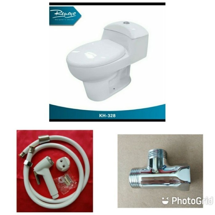 KLOSET DUDUK RENOVO KH 328 LENGKAP JET SPRAY