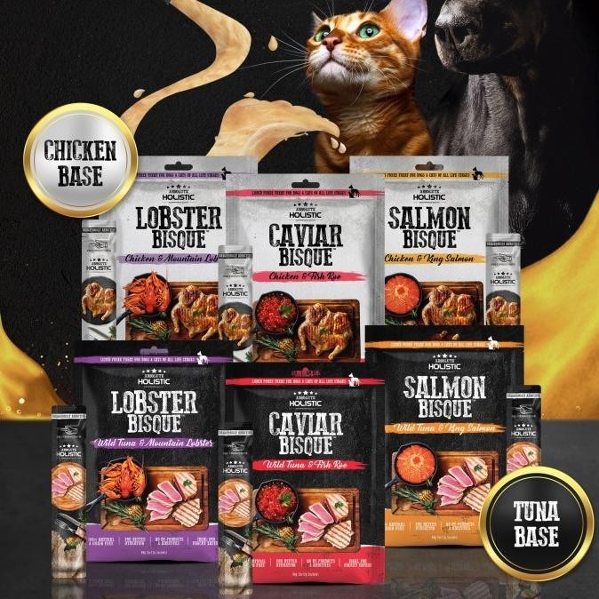 

Absolute Holistic Bisque Liquid Dog Cat Treats Snack Kucing Anjing TD