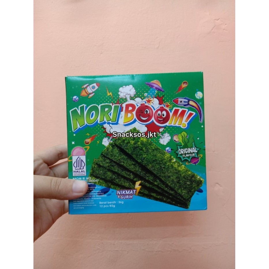 

[1 Box Isi 12] Norigo Nori Go Sachet Seaweed Rumput Laut Original Bbq