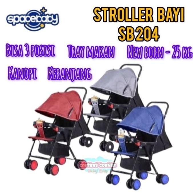 SPACE BABY STROLLER SB-6202 ( HANDLE DEPAN BELAKANG )