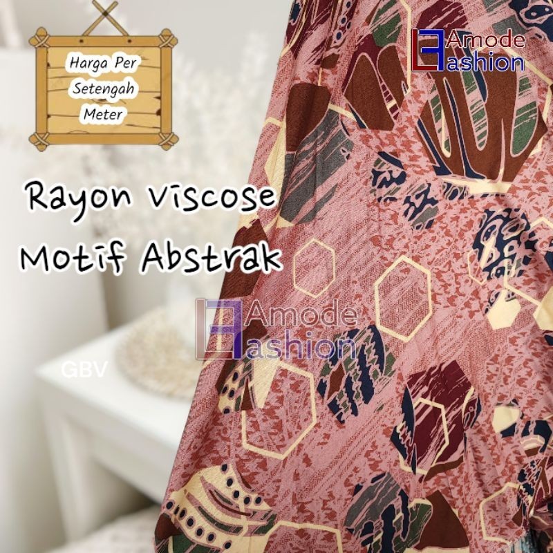 Rayon Viscose Motif Abstrak