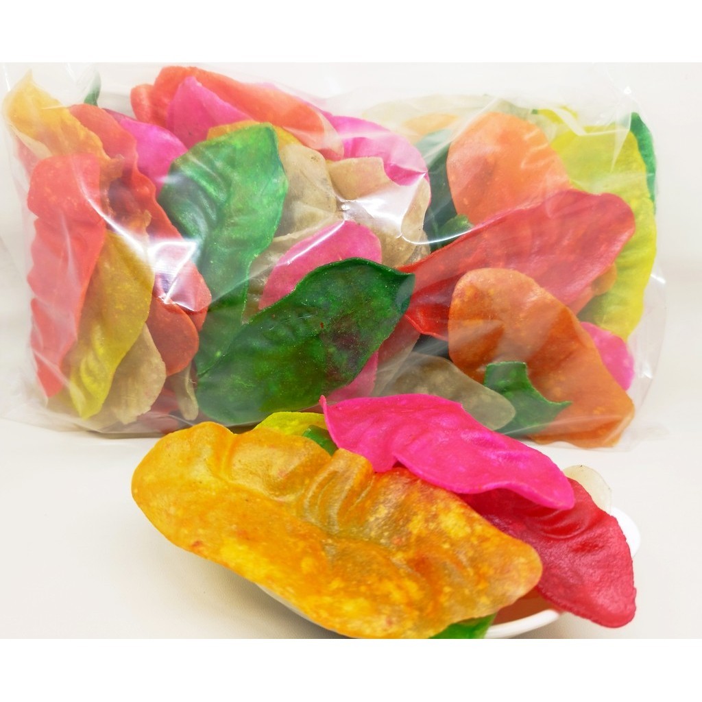 

Kerupuk Dapros Rose dan Daun 500gr