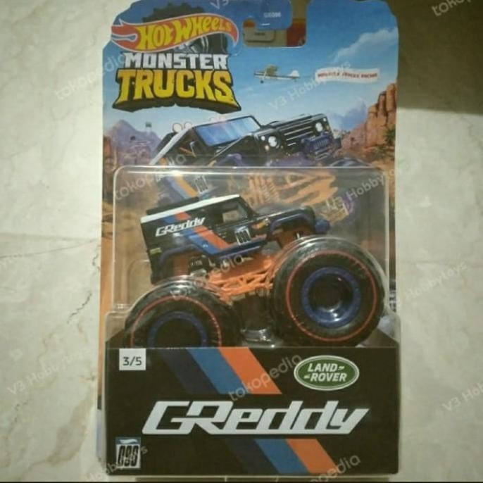 hotwheels monster trucks land rover 90 defender greddy