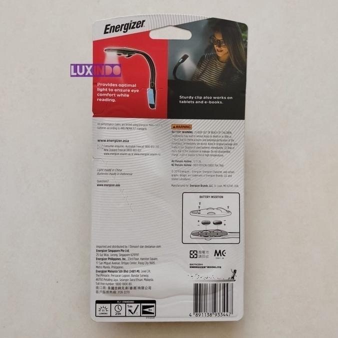 Terbaik Booklite Energizer / Lampu baca buku (Gratis Baterai CR2032 2 pcs)