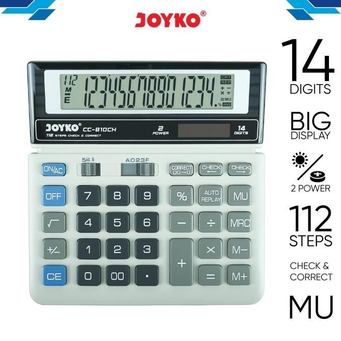 

Update - Calculator / Kalkulator Joyko CC-810CH / 14 Digits / Check Correct !
