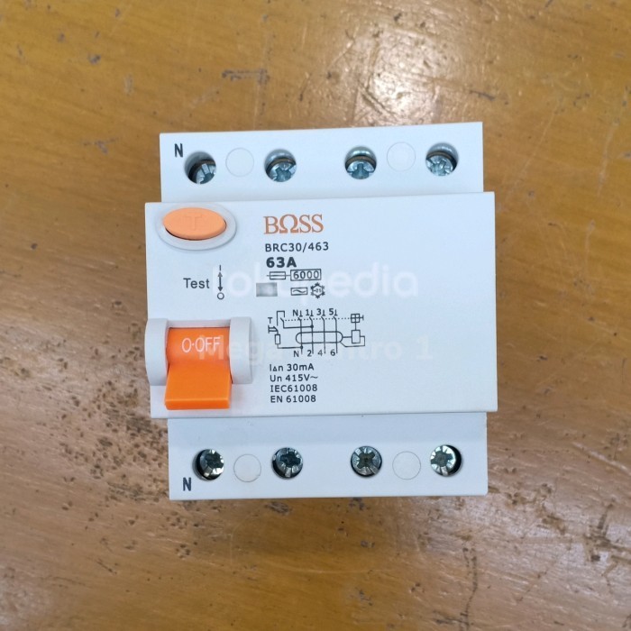 BOSS BRC30/463A ELCB/RCCB 63A 4 Pole, 30mA