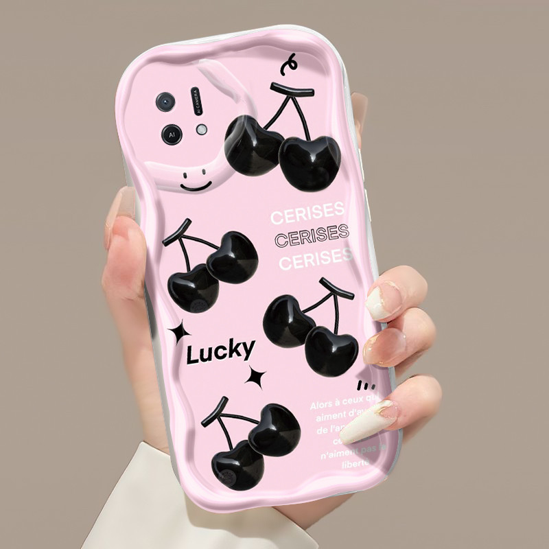 Casing Hp OPPO A16K OPPO A16E Case hp pola cherry ponsel Kesing paket penuh Casing anti jatuh perlin