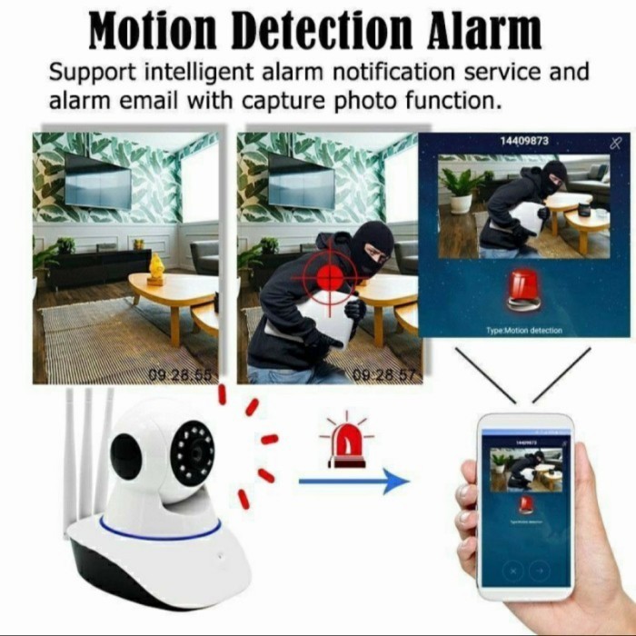 Flash Sale Smart Net Wifi / IP Camera CCTV 3 Antena V380Pro 8MP Wireless