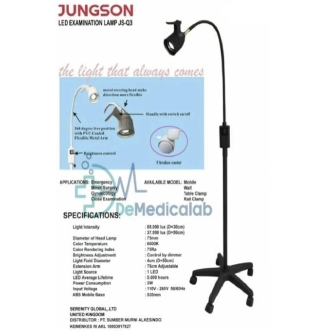 Lampu Periksa Examination Lamp Jungson Led Js-Q3 Lampu Tindakan