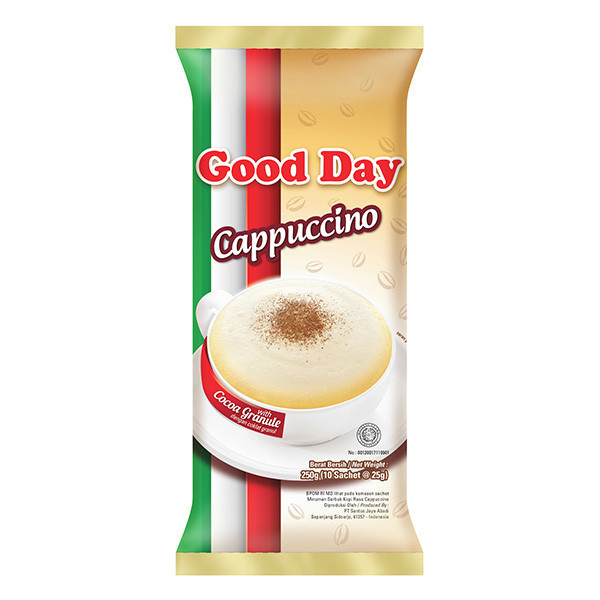 Promo Harga Good Day Cappuccino per 10 sachet 25 gr - Shopee