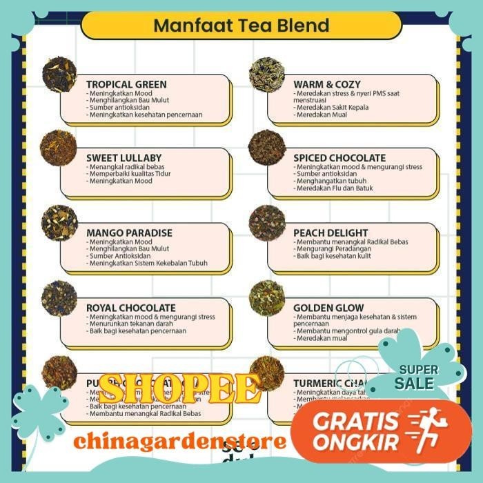 

SEDUH | TEA BLEND - PREMIUM TEA BAG IN JAR (ISI 5 TEA BAG) SERIES C PRODUK TERBAIK