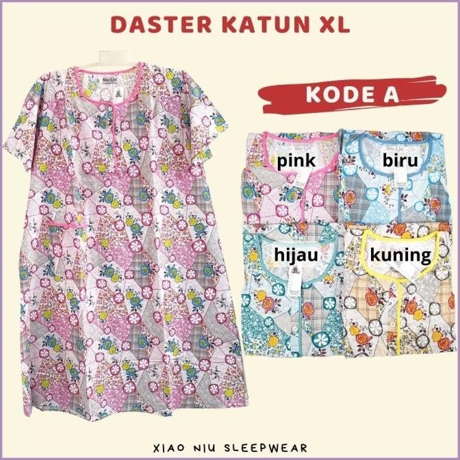 Daster Katun Busui Siu-Lie Size L Xl / Daster Jumbo