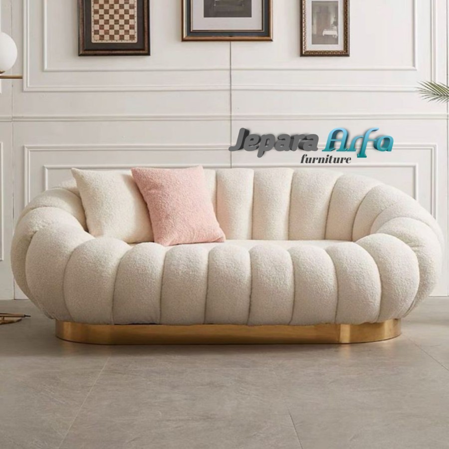 sofa minimalis scandinavian salur, sofa ruang tamu