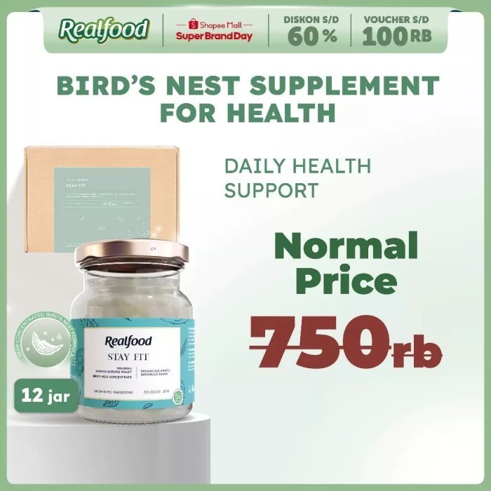 

Realfood Stay Fit 12 Jar (Minuman Sarang Burung Walet)