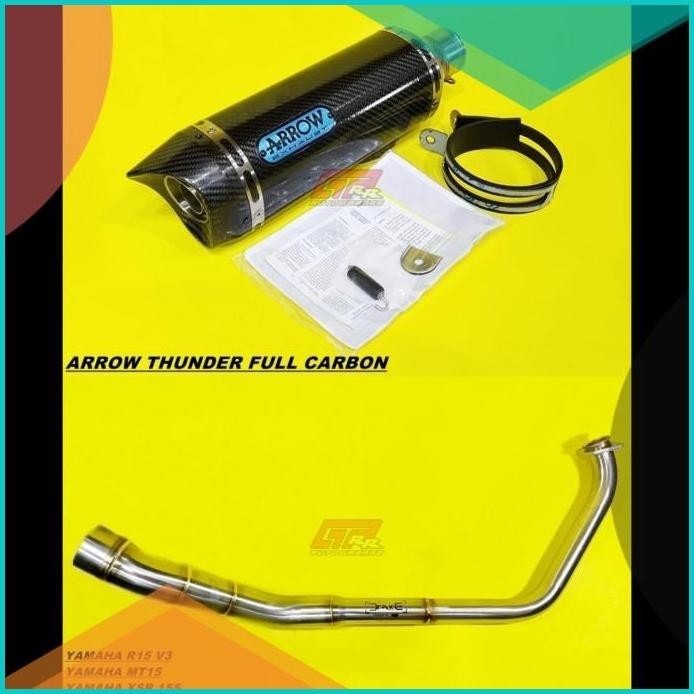 Knalpot Arrow Thunder Full Carbon R15 V3 V4 R15M MT15 XSR 155 16novz3