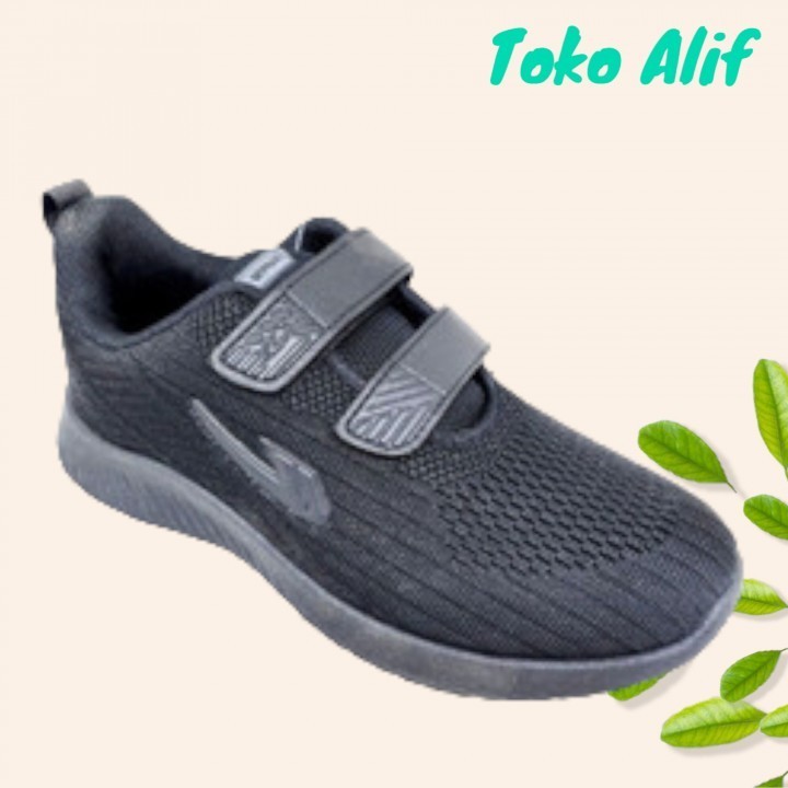 Sepatu sport sekolah pria dan wanita New era ashton hitam polos / SCHOOL SEPATU SEKOLAH NEW ERA ORIG