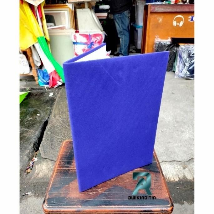 

juw Map Polos/Map Ijazah Bahan Beludru Warna Biru Benhur