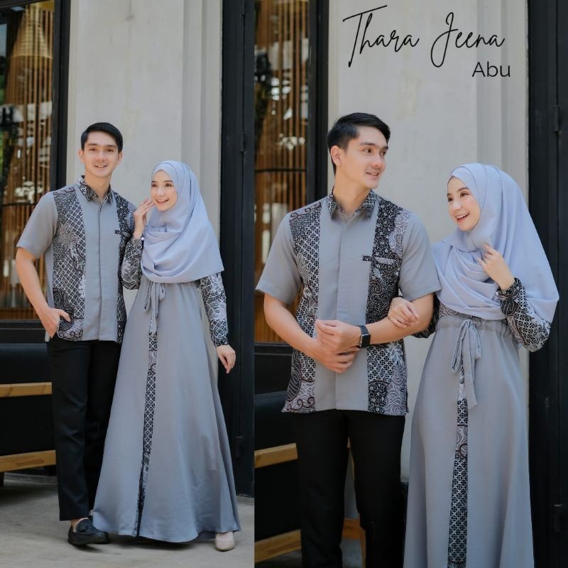 LIFE STYLE PREMIUM BATIK COUPLE Gamis Remaja Couple Pasangan Gamis Batik Couple Kombinasi Gamis