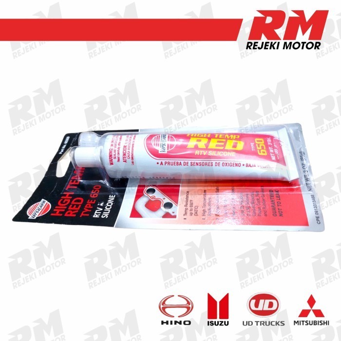 Lem Silicone Red Versachem Hi Temp Type 650 300Grm (Lusin) Barangbaru