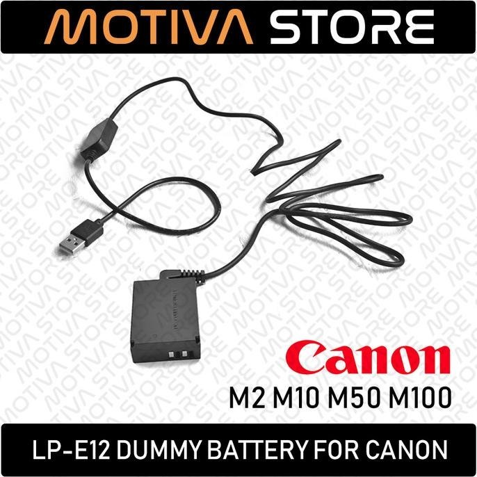Lpe-12 Dummy Battery Dc Coupler For Canon Eos M M2 M10 M50 M100 Lpe12