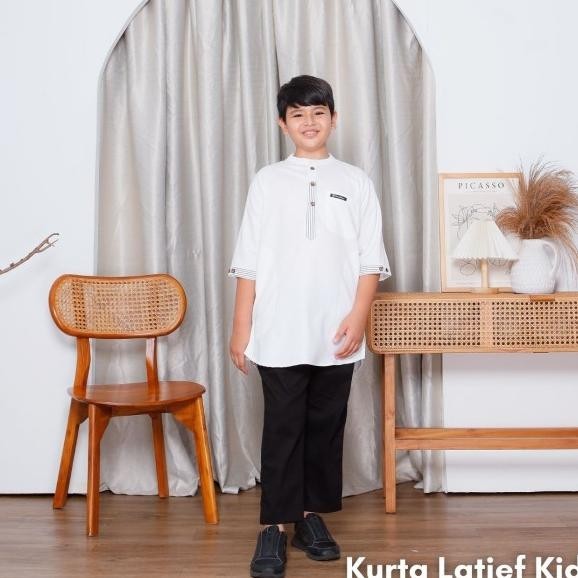 Terbaru Nauhtec  Baju Koko Anak Kurta Latief Kids Series Katun Madina Premium