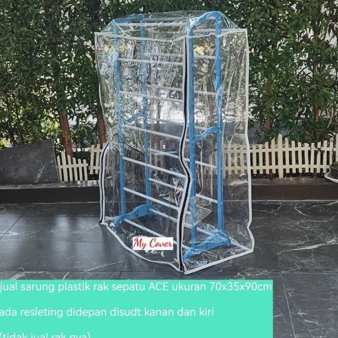 Sarung Cover Plastik Penutup Rak Sepatu Ace Hardware Ukuran 70X35X90Cm Kualitas Premium