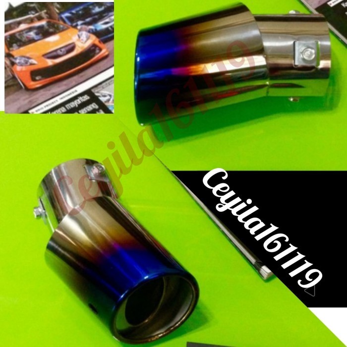 Muffler buntut knalpot racing pelangi mobil Calya/Sigra