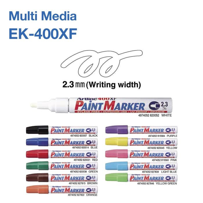 

Ready Spidol Paint Marker Artline EK-400XF