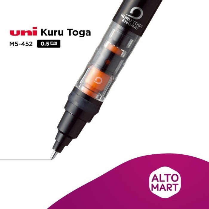 

Ready UNI KURU TOGA M5-452 1P Mechanical Pencil 0.5 mm Pensil Mekanik