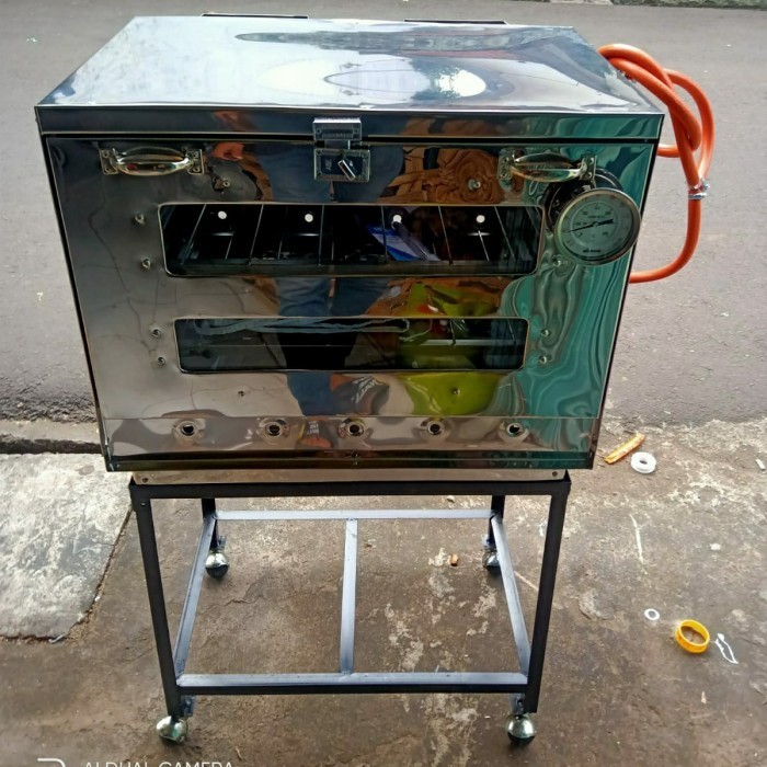 OVEN GAS STAINLESS 40X60X50 TERMO PETI ONGKOS SURABAYA