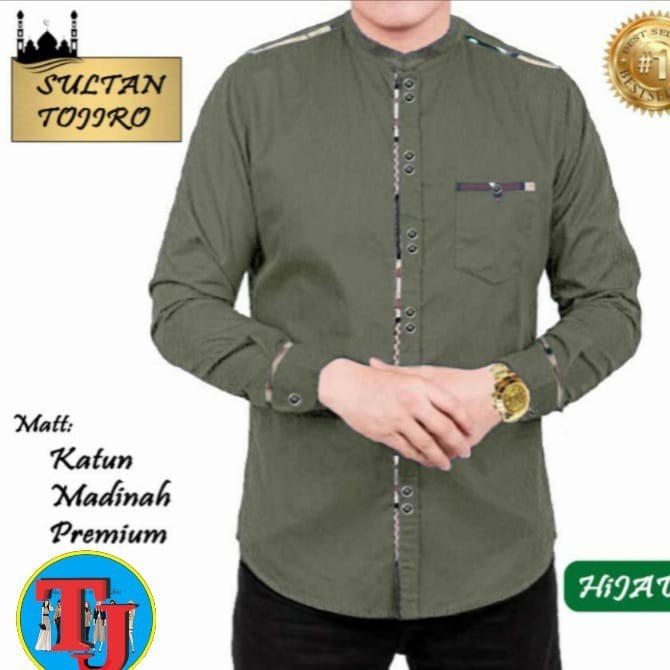Tj Baju Pria Muslim Lengan Panjang Koko Sultan Tojiro