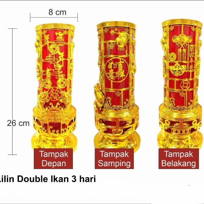 Lilin Sembahyang Imlek Jelly Double Ikan (3 Hari)