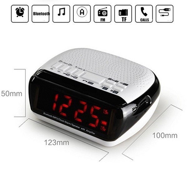 Clock Jam Digital Speaker Bluetooth Alarm Usb Radio Telp Setara Jbl