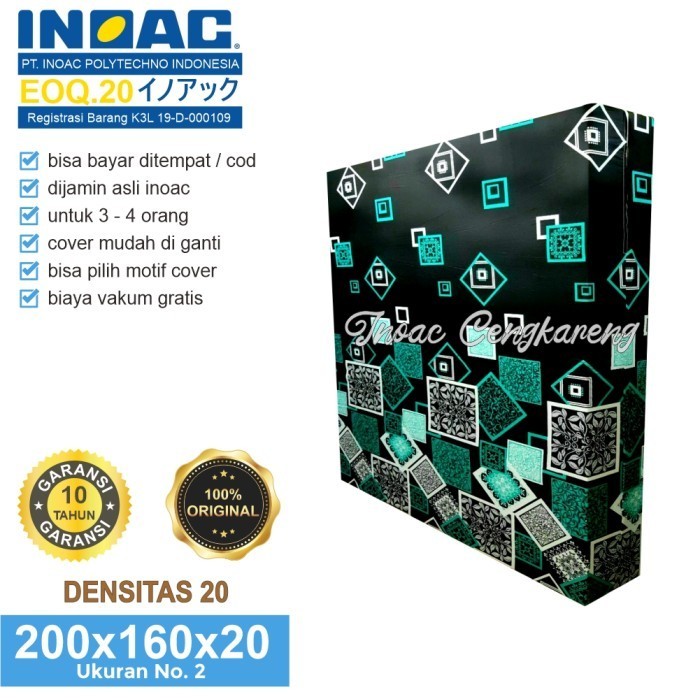 Kasur Busa Inoac Eoq D20 Ukuran No 2 200X160X20 Tebal 20 Cm Original