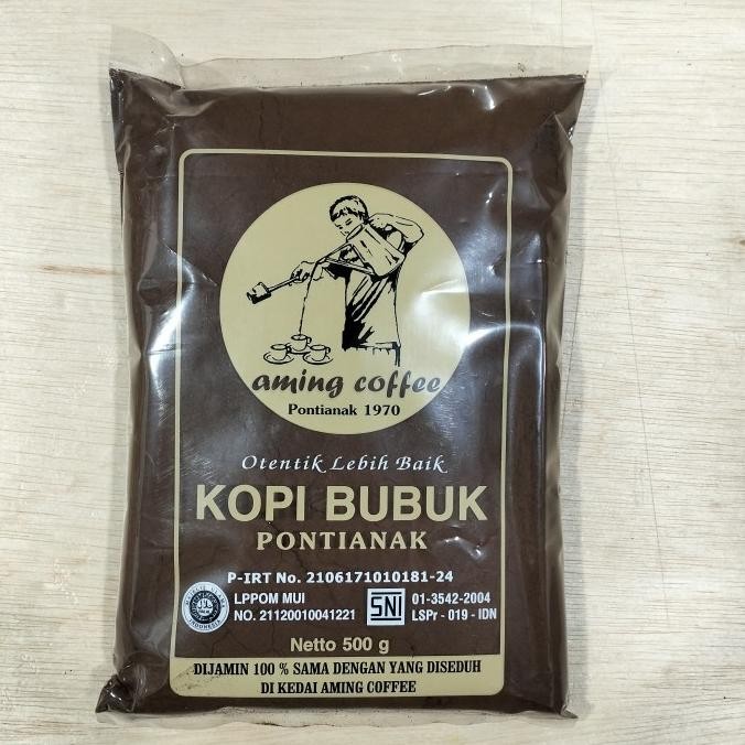 

Kopi Bubuk Aming 500gr Kopi Bubuk Robusta Pontianak