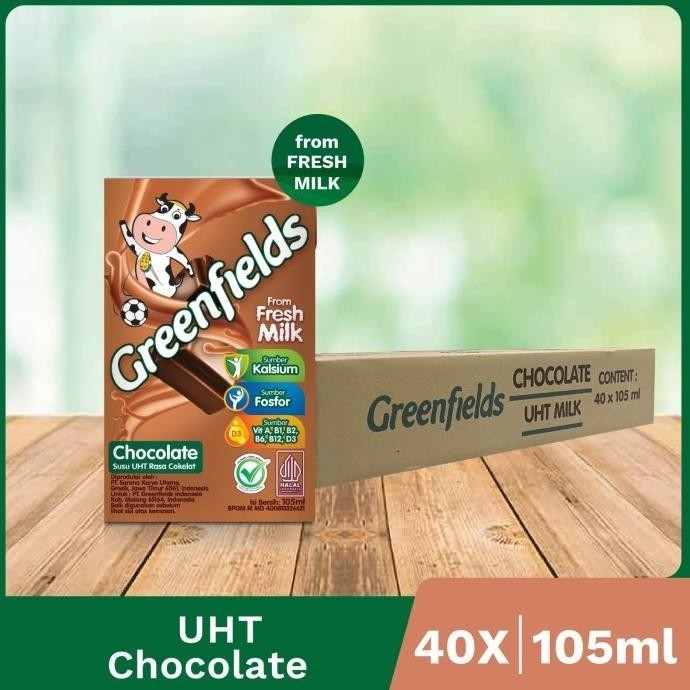 

GREENFIELDS Milk Susu Chocolate UHT 105 Ml x 1 karton