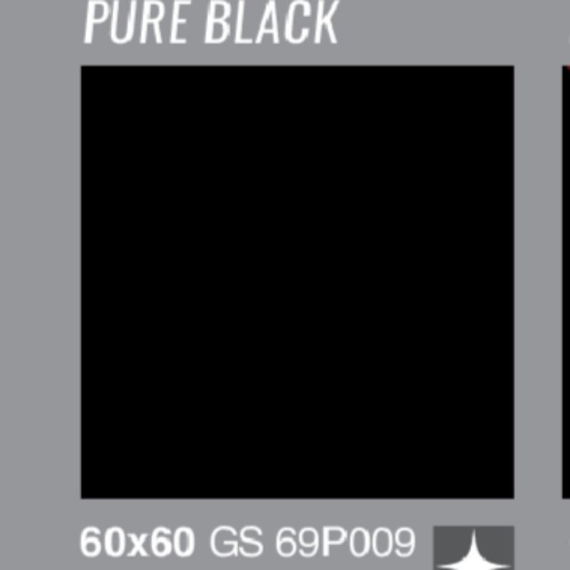 GRANIT HITAM POLOS GARUDA PURE BLACK GS 68P009 UKURAN 60X60 BY GARUDA
