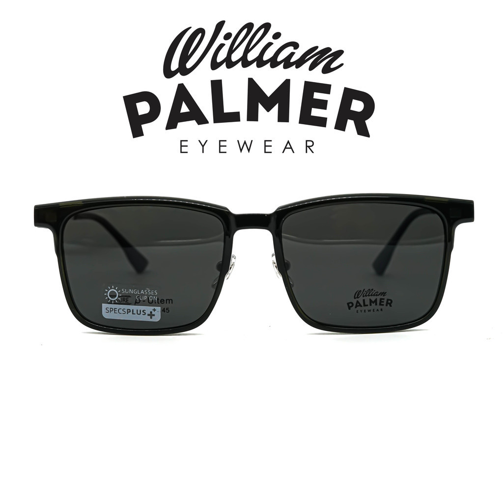 William Palmer Kacamata Pria Wanita Clip On 8502 C4 Olive