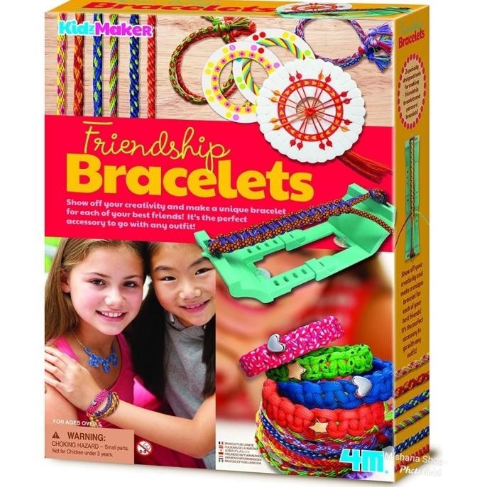 Mainan Kreatif Buat Gelang Anak 4M Friendship Bracelet Kidzmaker
