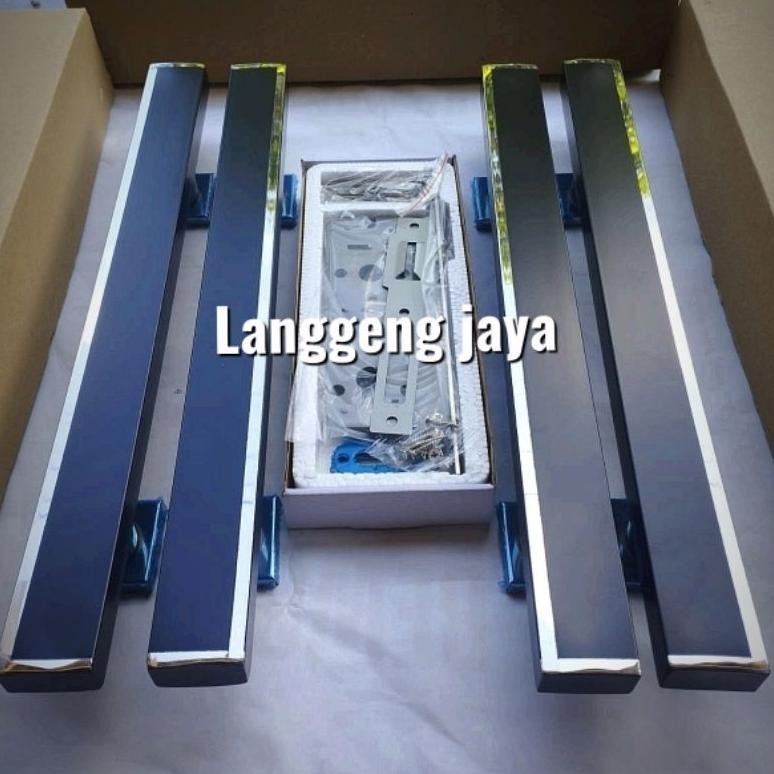 Paket murah 4 batang+ body kunci 45cm,60cm,80cm Handle pintu rumah Gagang pintu minimalis pegangan p