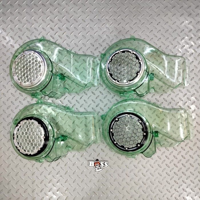 Cover Fan Transparan + Grill Fan Cnc Tony Scooter Sprint Prima Lx Gts New