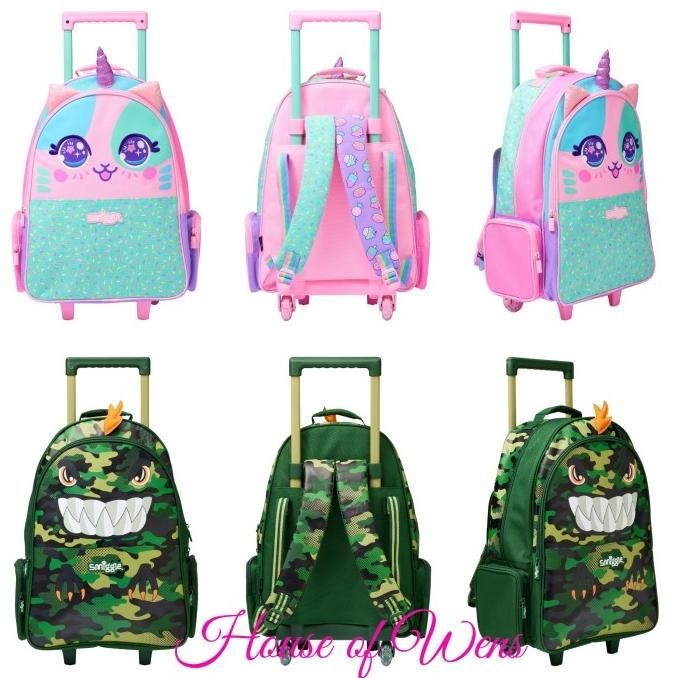 SMIGGLE BEST BUDZ TROLLEY BACKPACK WITH LIGHT UP WHEEL ORIGINAL