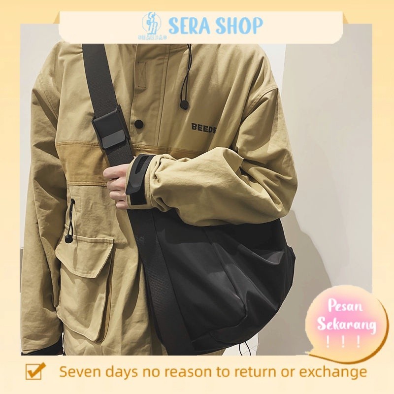 ∏ﺴTas Bahu Pria Messenger Tas Pria Tas Kapasitas Besar Pria Kasual Messenger Tas Tas Bahu Tide Merek
