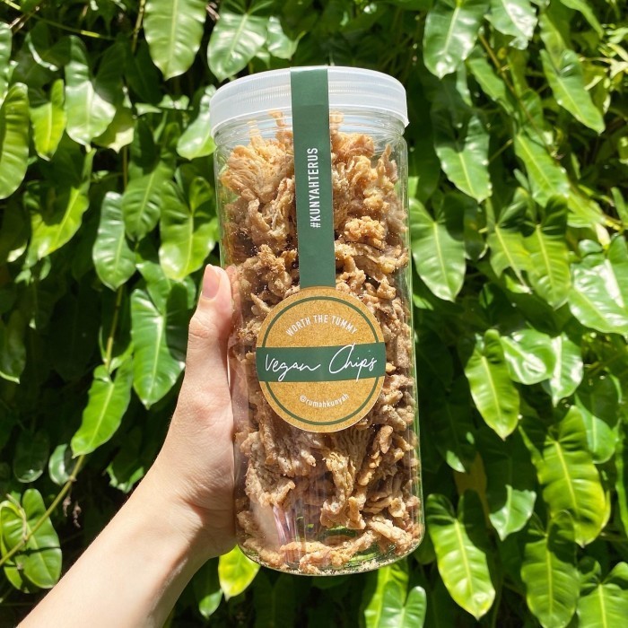 

Cemilan Diet Sehat Vegan Keripik Jamur Tiram Air Fry No MSG No Eggs