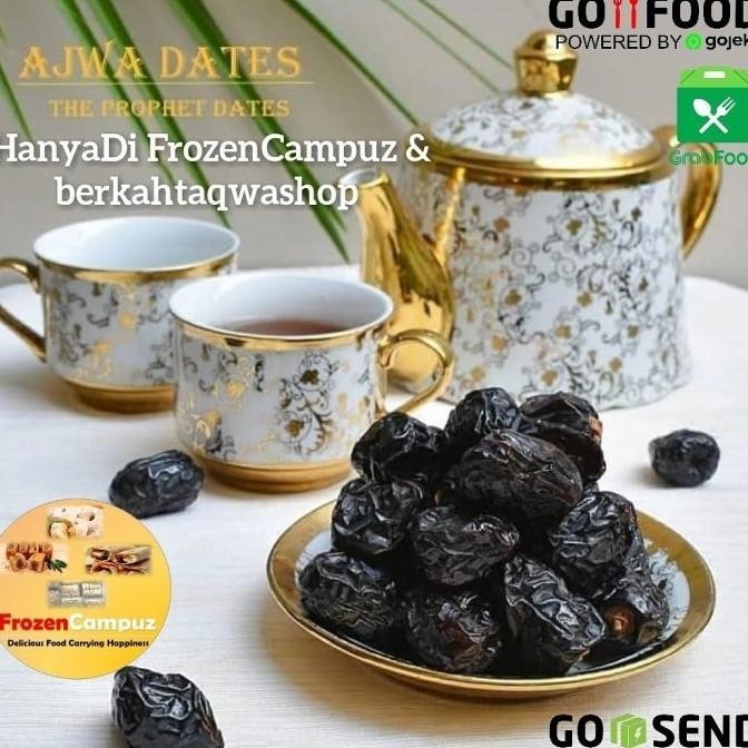 

Kurma Ajwa Premium 500Gr Kurma Ajwa Madinah Kurma Nabi/Kurma Azwa