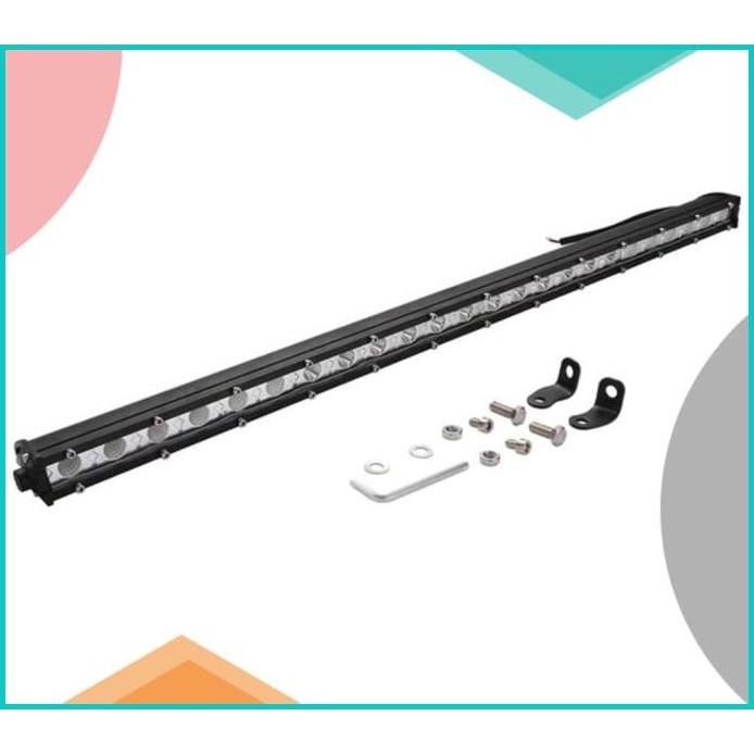 Led bar Slim lampu sorot Slim motor mobil 100 Cm 108 watt 12 Volt DC 1