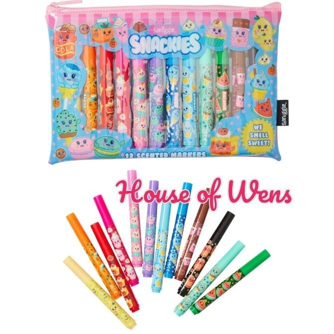 

SMIGGLE SNACKIES SCENTED MARKER PACK X12 ORIGINAL - SPIDOL WANGI