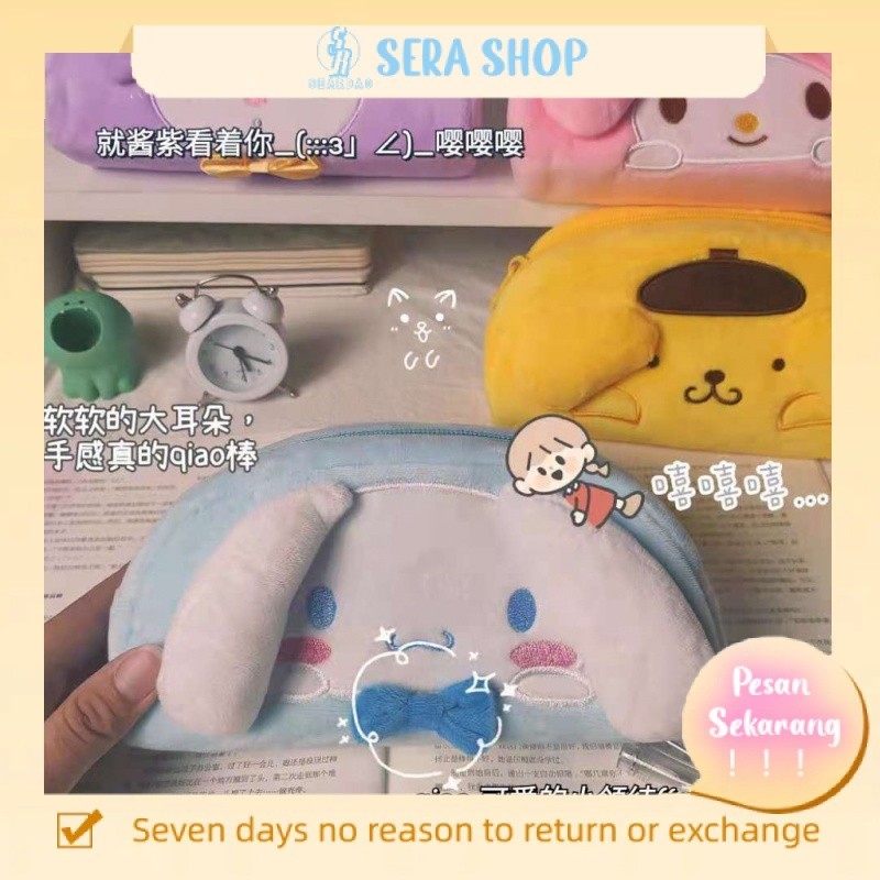 

﹍✑Sera Japanese Sanrio Pensil Yugui Anjing Mewah Tas Kosmetik Tas Penyimpanan Kartun Lucu Gadis Hadiah Ulang Tahun